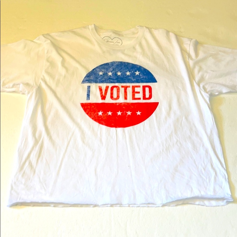 I voted raw edge T-shirt
